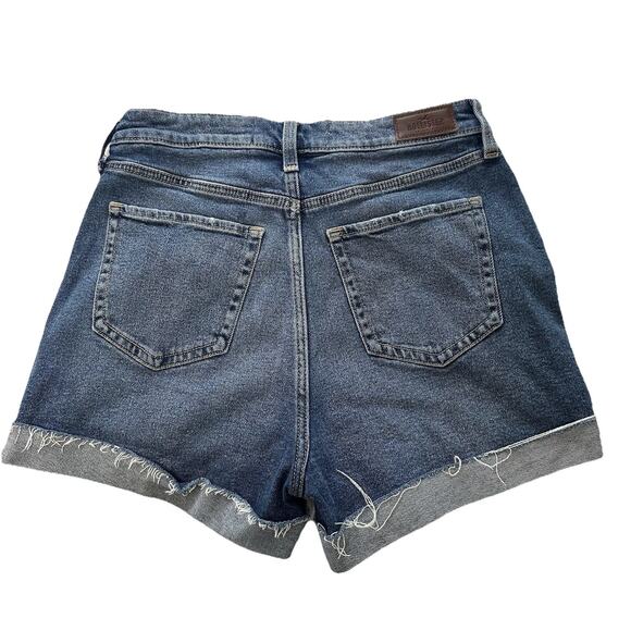 Hollister Jeans Shorts Womens Blue 29in Waist Curvy Ultra High Rise Mom Denim 9 - Picture 7 of 8
